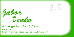 gabor demko business card